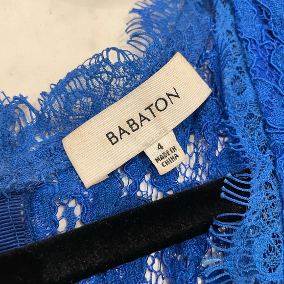 Bright Blue Aritzia Babaton Lace Dress - Picture 4 of 9